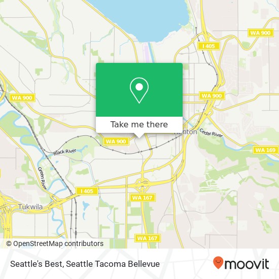 Mapa de Seattle's Best, 365 Renton Center Way SW Renton, WA 98057