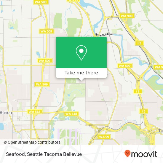 Mapa de Seafood, 13436 22nd Ave S Seatac, WA 98168