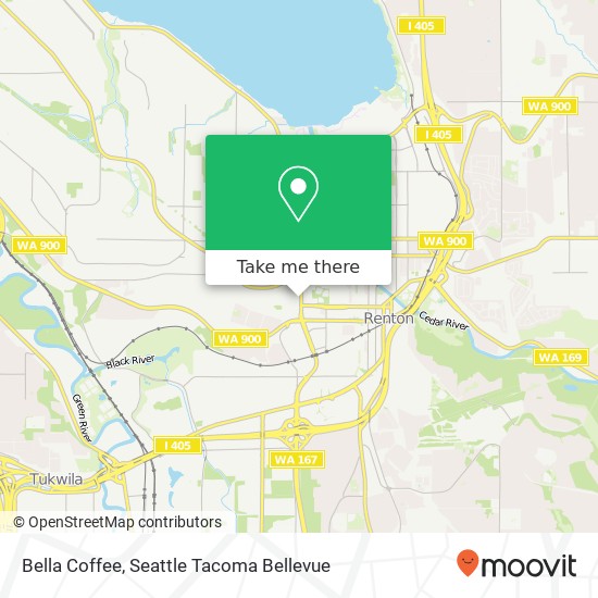 Mapa de Bella Coffee, 175 Rainier Ave S Renton, WA 98057