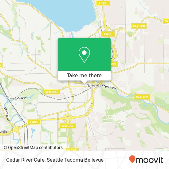 Mapa de Cedar River Cafe, 219 Burnett Ave S Renton, WA 98057