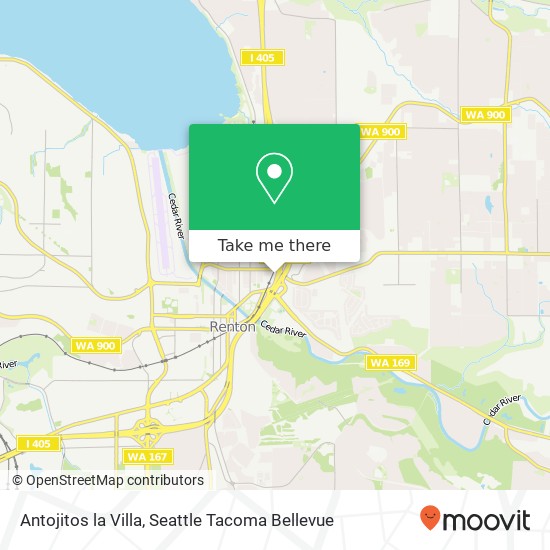 Mapa de Antojitos la Villa, 239 Sunset Blvd N Renton, WA 98057