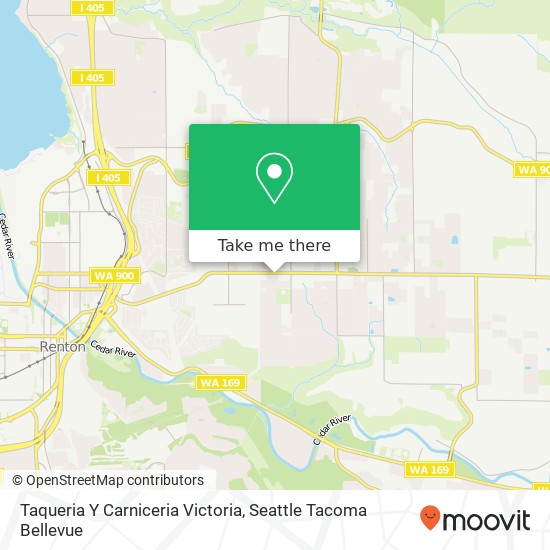 Mapa de Taqueria Y Carniceria Victoria, 3813 NE 4th St Renton, WA 98056