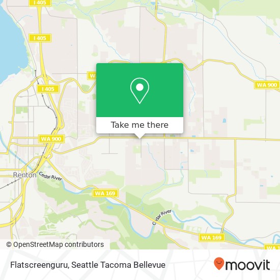 Mapa de Flatscreenguru, Union Ave NE Renton, WA 98059