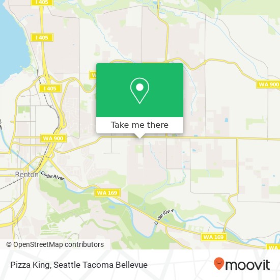 Mapa de Pizza King, 3901 NE 4th St Renton, WA 98056