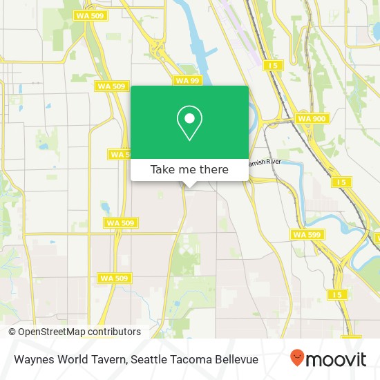 Mapa de Waynes World Tavern, 1832 S 120th St Seattle, WA 98168