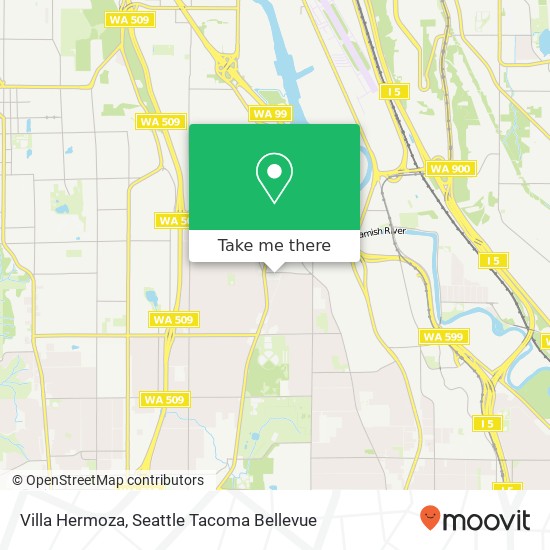 Mapa de Villa Hermoza, 1841 S 120th St Seattle, WA 98168