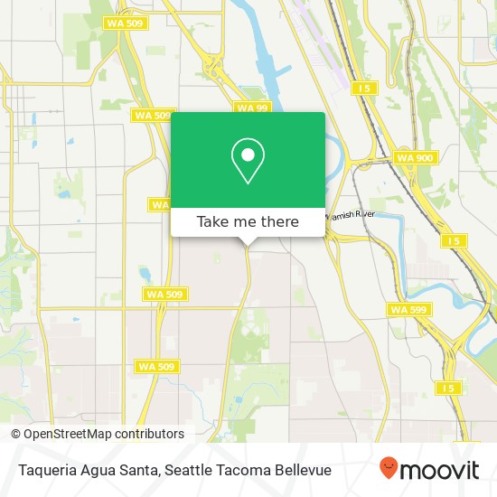 Mapa de Taqueria Agua Santa, 11850 Des Moines Memorial Dr S Seattle, WA 98168