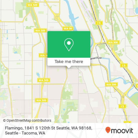 Mapa de Flamingo, 1841 S 120th St Seattle, WA 98168