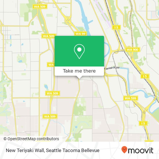 Mapa de New Teriyaki Wall, 1810 S 120th St Seattle, WA 98168
