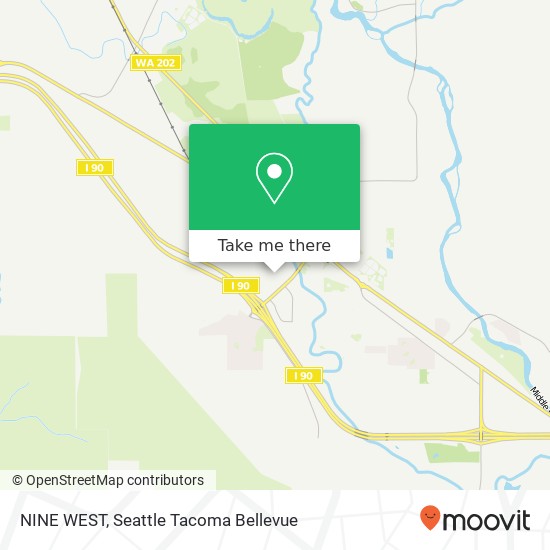 Mapa de NINE WEST, 421 S Fork Ave SW North Bend, WA 98045