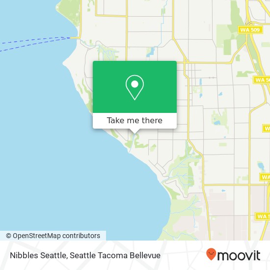 Mapa de Nibbles Seattle, 11510 Seola Beach Dr SW Seattle, WA 98146