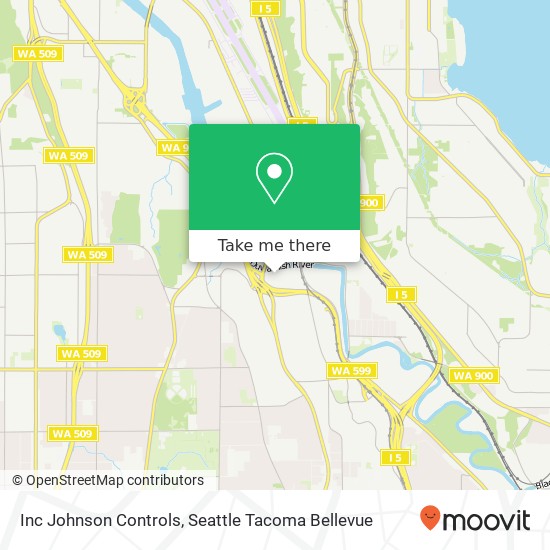 Mapa de Inc Johnson Controls, 3215 S 116th St Tukwila, WA 98168