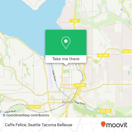 Mapa de Caffe Felice, N 10th St Renton, WA 98057