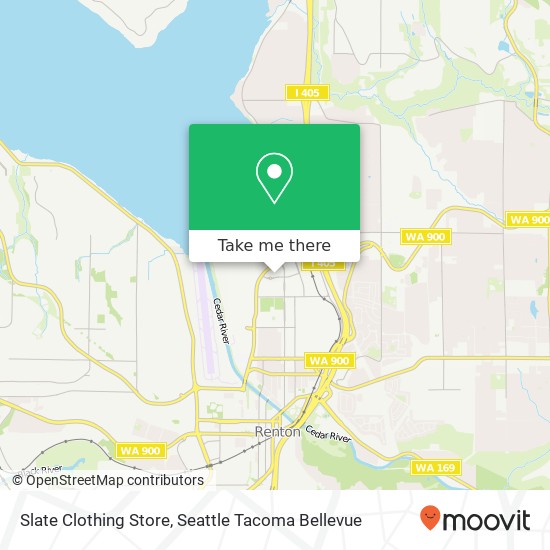 Mapa de Slate Clothing Store, 827 N 10th Pl Renton, WA 98057