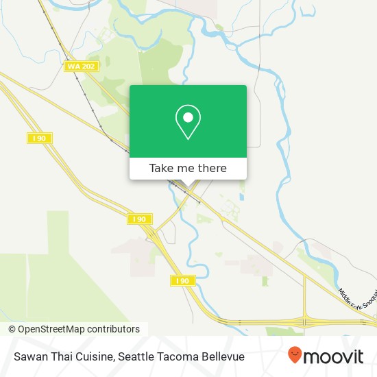 Mapa de Sawan Thai Cuisine, 228 W North Bend Way North Bend, WA 98045