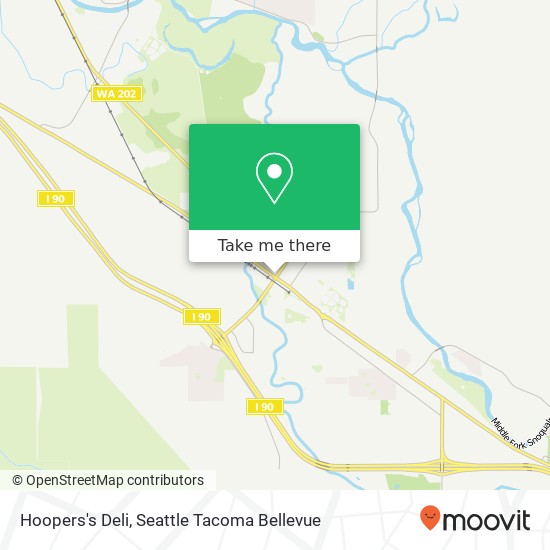Mapa de Hoopers's Deli, 202 W North Bend Way North Bend, WA 98045