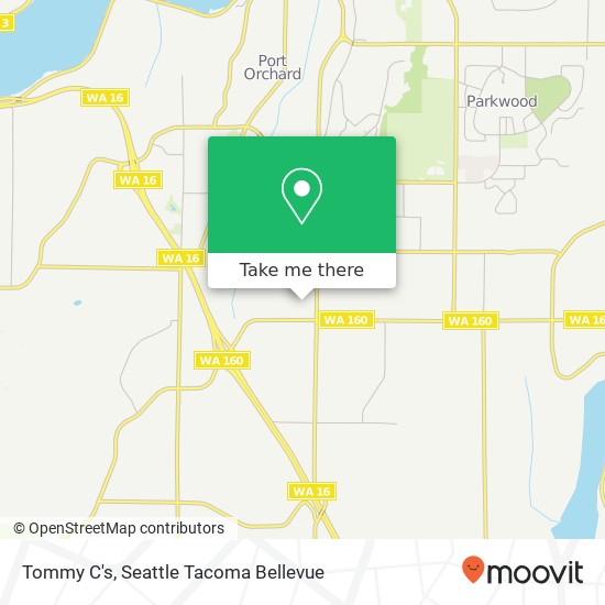 Mapa de Tommy C's, 1501 Piperberry Way SE Port Orchard, WA 98366