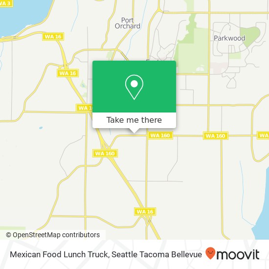 Mapa de Mexican Food Lunch Truck, SE Sedgwick Rd Port Orchard, WA 98366
