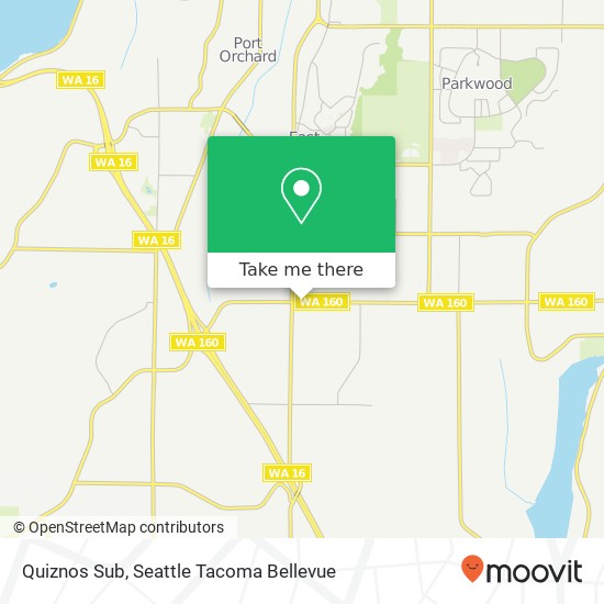 Mapa de Quiznos Sub, 1888 SE Sedgwick Rd Port Orchard, WA 98366