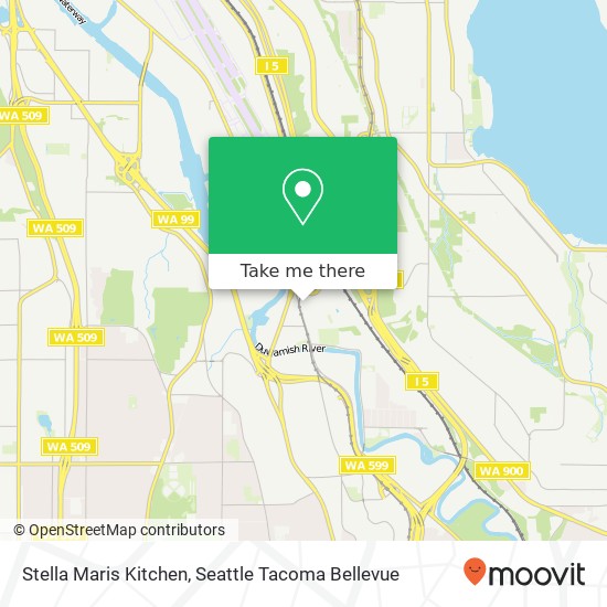 Mapa de Stella Maris Kitchen, 10836 E Marginal Way S Tukwila, WA 98168