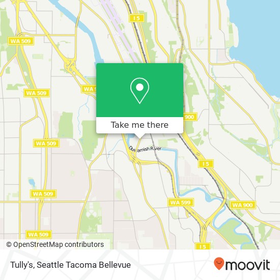 Mapa de Tully's, 11244 Tukwila International Blvd Tukwila, WA 98168