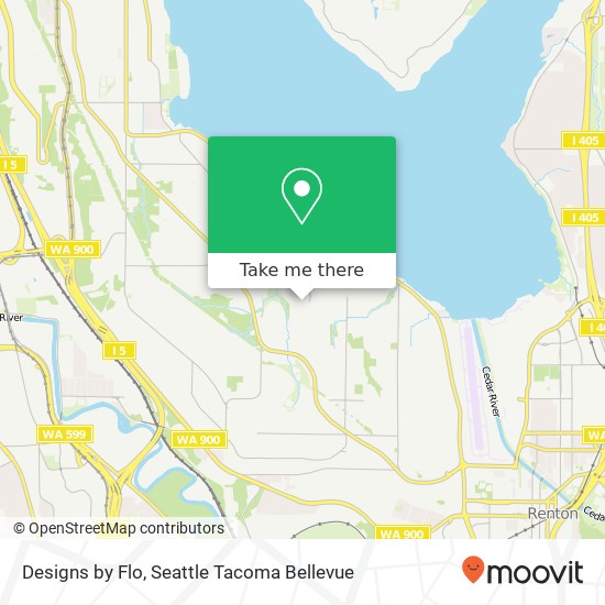 Mapa de Designs by Flo, 11220 Woodley Ave S Seattle, WA 98178