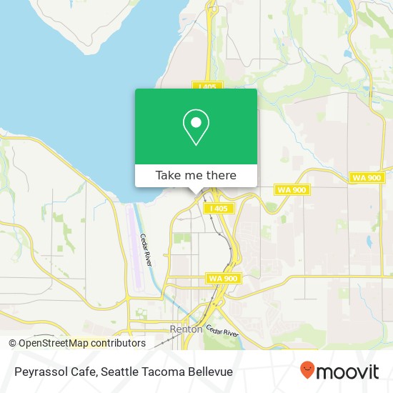 Mapa de Peyrassol Cafe, 1083 Lake Washington Blvd N Renton, WA 98056