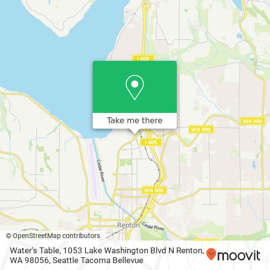 Water's Table, 1053 Lake Washington Blvd N Renton, WA 98056 map