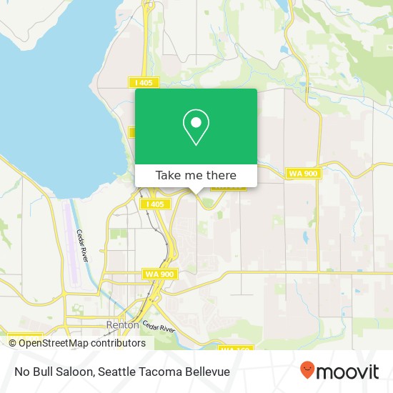 Mapa de No Bull Saloon, 1190 Sunset Blvd NE Renton, WA 98056