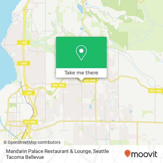 Mapa de Mandarin Palace Restaurant & Lounge, 1306 Union Ave NE Renton, WA 98059