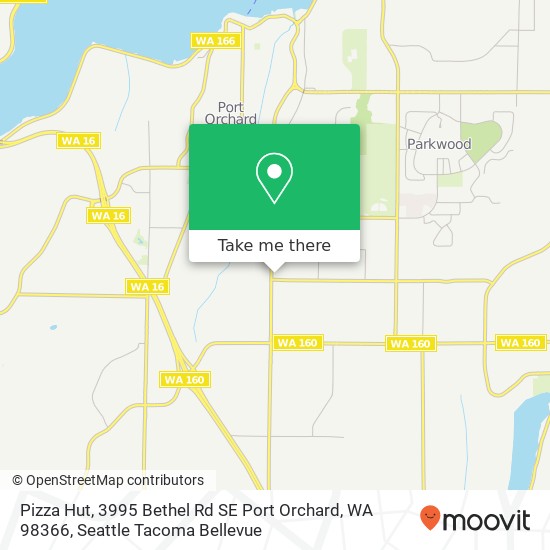 Pizza Hut, 3995 Bethel Rd SE Port Orchard, WA 98366 map