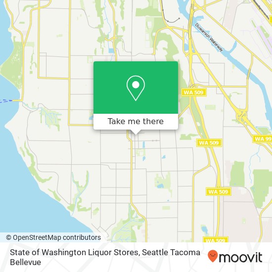 Mapa de State of Washington Liquor Stores