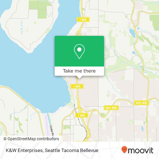 Mapa de K&W Enterprises, 2433 Jones Ave NE Renton, WA 98056