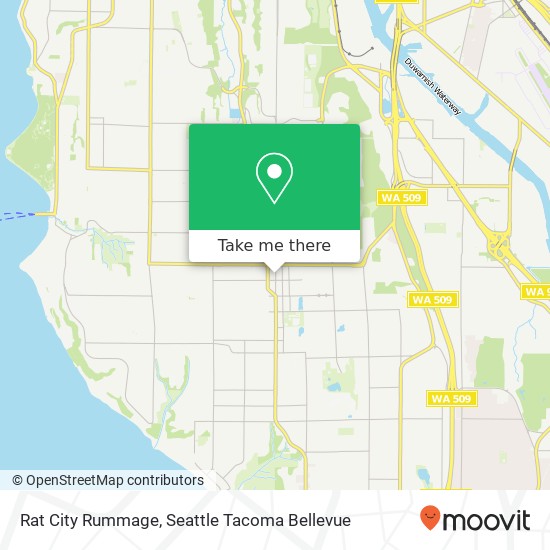 Mapa de Rat City Rummage, 9639 16th Ave SW Seattle, WA 98106