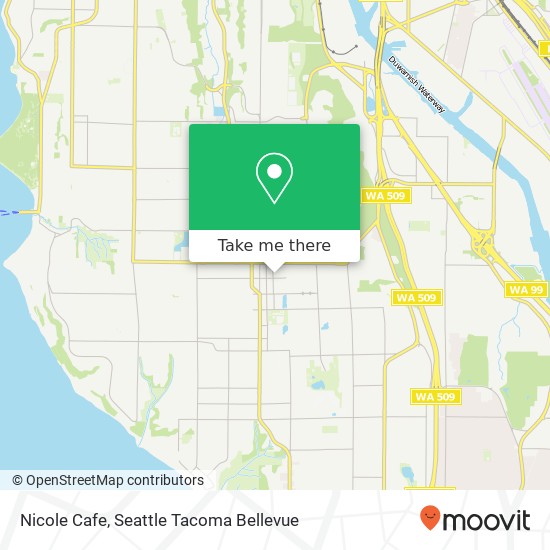 Mapa de Nicole Cafe, 9650 14th Ave SW Seattle, WA 98106