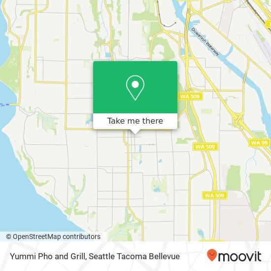 Mapa de Yummi Pho and Grill, 9650 14th Ave SW Seattle, WA 98106