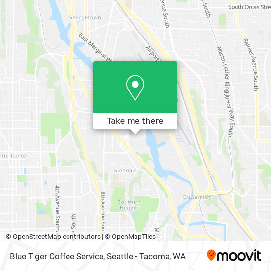 Blue Tiger Coffee Service map
