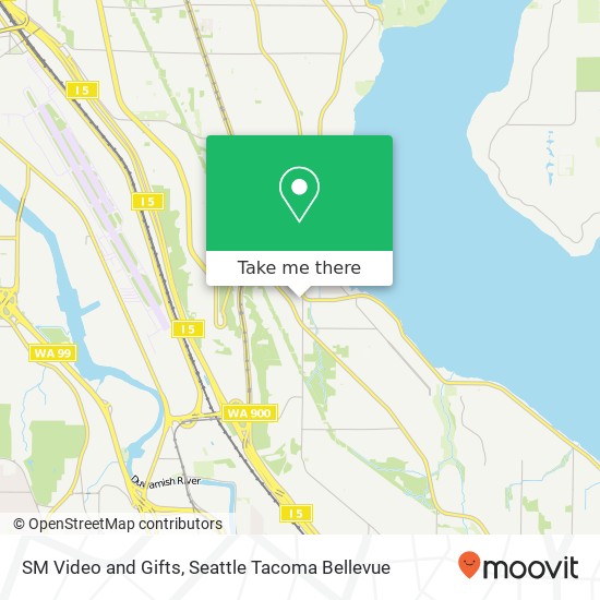 Mapa de SM Video and Gifts, 5019 S Barton Pl Seattle, WA 98118