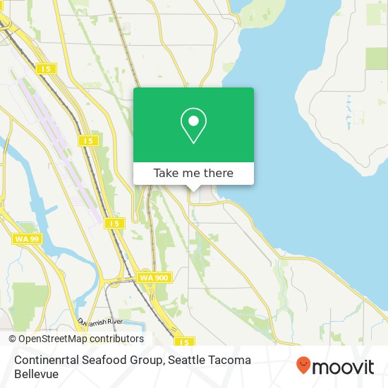 Mapa de Continenrtal Seafood Group, 5131 S Director St Seattle, WA 98118
