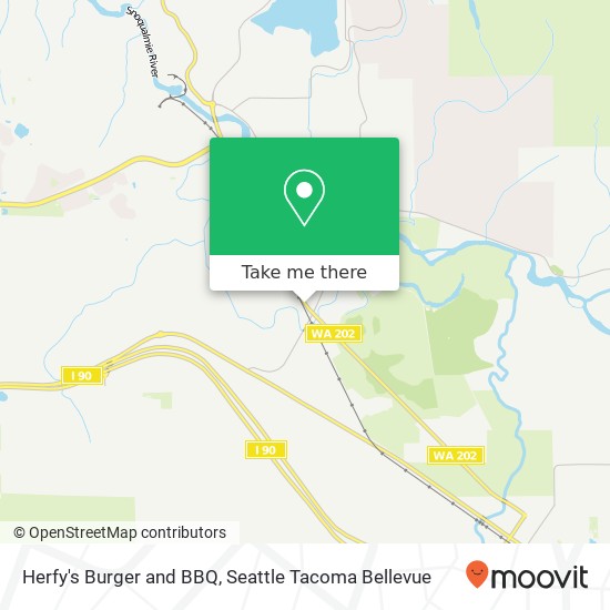 Mapa de Herfy's Burger and BBQ, 9075 Railroad Ave SE Snoqualmie, WA 98065