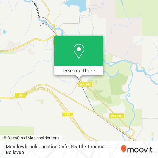 Mapa de Meadowbrook Junction Cafe, 9075 Railroad Ave SE Snoqualmie, WA 98065