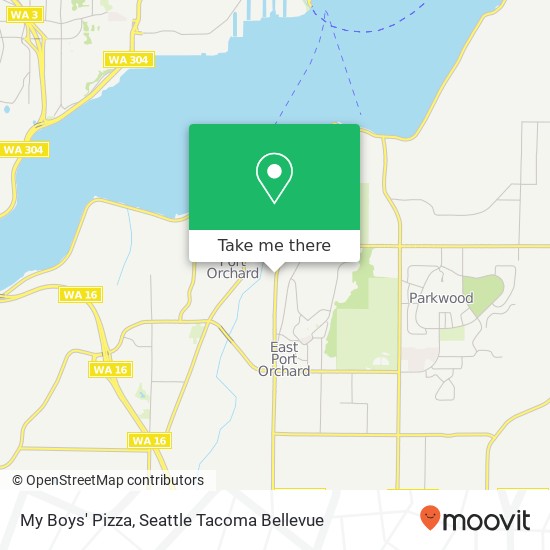 Mapa de My Boys' Pizza, 1140 Bethel Ave Port Orchard, WA 98366