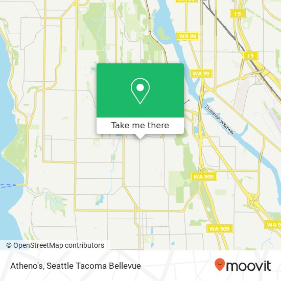 Mapa de Atheno's, 16th Ave SW Seattle, WA 98106