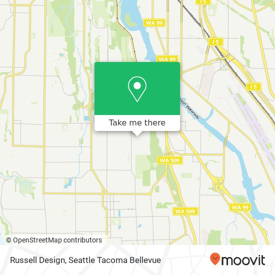 Mapa de Russell Design, 7951 7th Ave SW Seattle, WA 98106