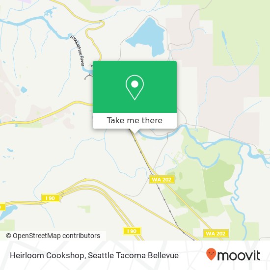 Mapa de Heirloom Cookshop, 38767 SE River St Snoqualmie, WA 98065
