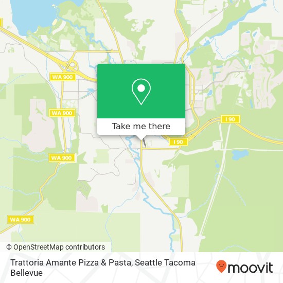 Mapa de Trattoria Amante Pizza & Pasta, 131 Front St N Issaquah, WA 98027