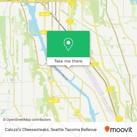 Mapa de Calozzi's Cheesesteaks, 7016 E Marginal Way S Seattle, WA 98108