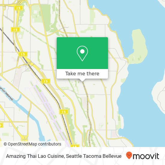Mapa de Amazing Thai Lao Cuisine, 6727 Martin Luther King Jr Way S Seattle, WA 98118