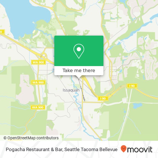 Mapa de Pogacha Restaurant & Bar, 120 NW Gilman Blvd Issaquah, WA 98027