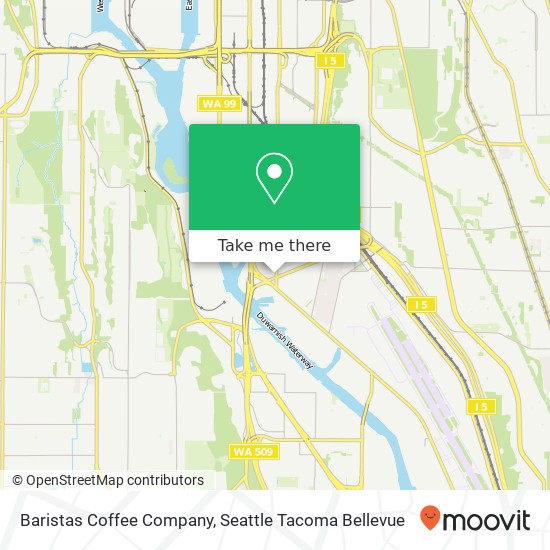 Mapa de Baristas Coffee Company, 6185 4th Ave S Seattle, WA 98108